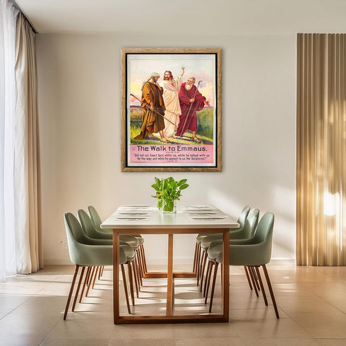 Posterizer 1 pcs-The walk to Emmaus poster-Religious Posters-Gifts for Christians -Decor for Church, Sunday School Classroom- unframed wall art...
